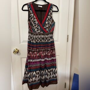 Charter Club Multicolor Patterned Midi Dress